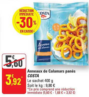 Anneaux de Calamars panés COSTA