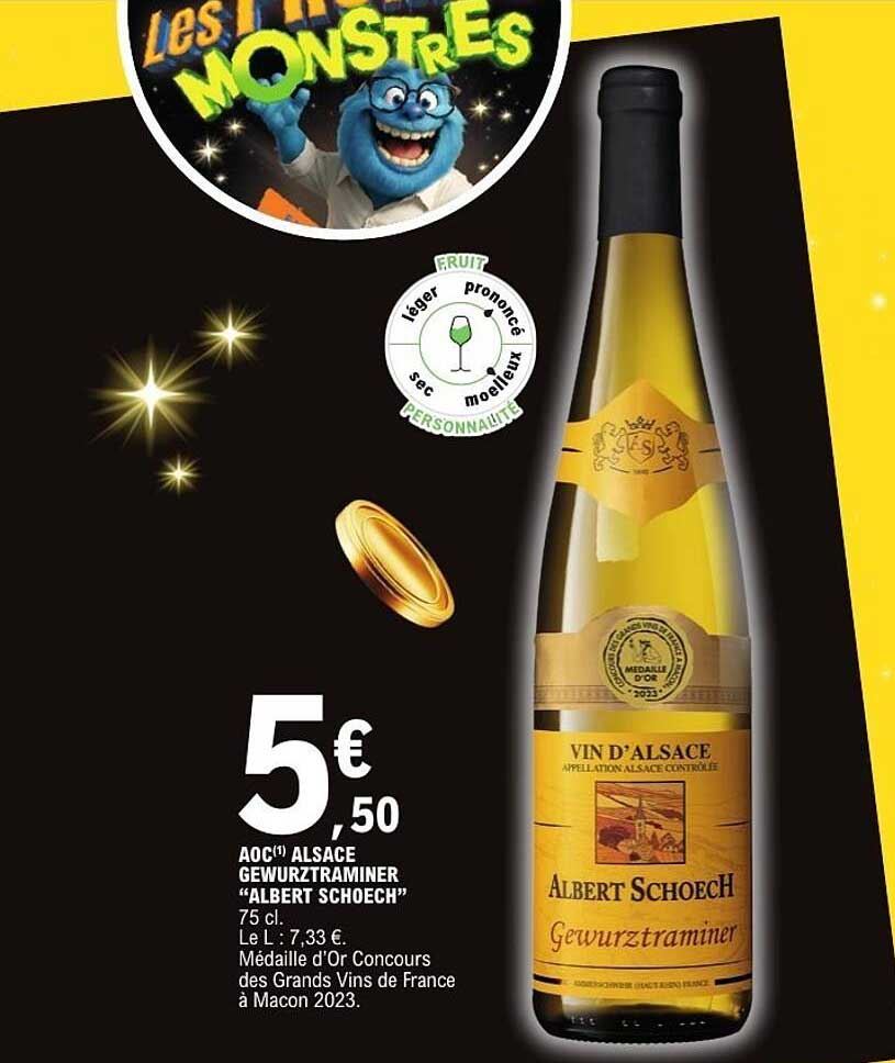AOC(*) ALSACE GEWURZTRAMINER "ALBERT SCHOECH" 75 cl