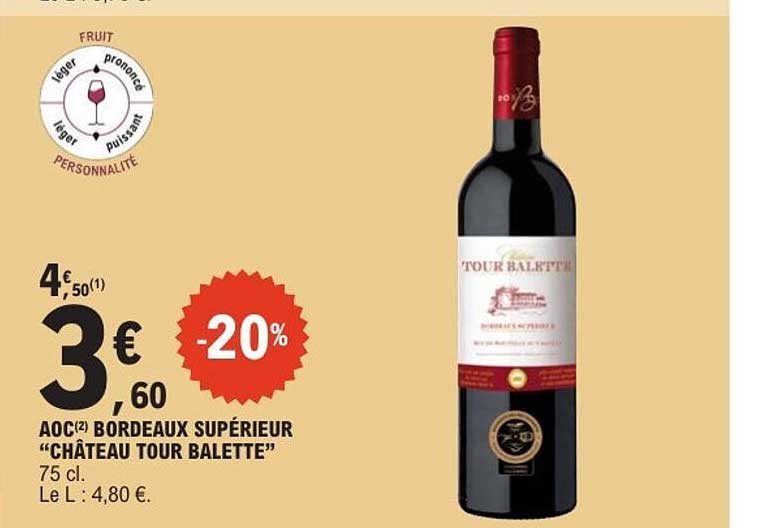 AOC Bordeaux Supérieur Château Tour Balette