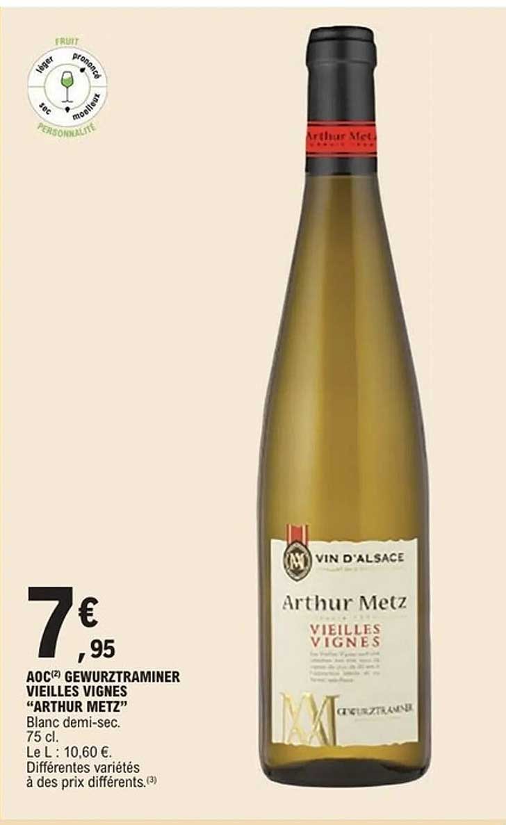 AOC GEWURZTRAMINER VIEILLES VIGNES "ARTHUR METZ"