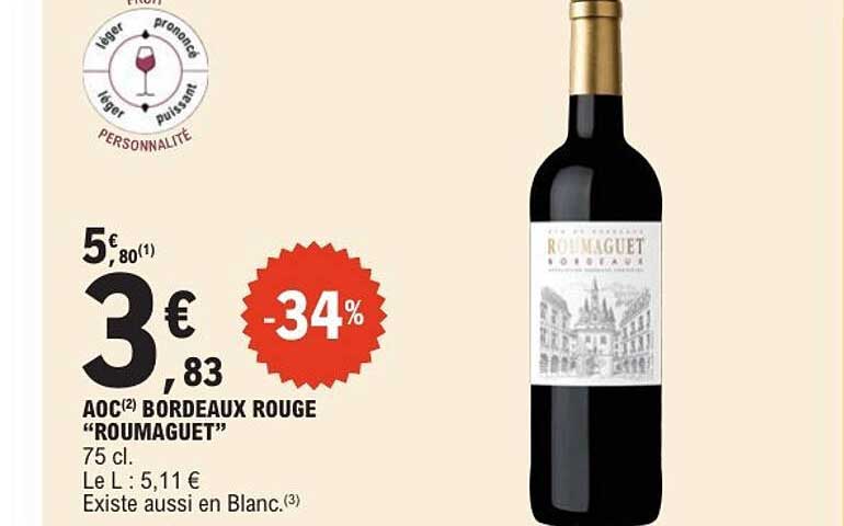 AOC(2) BORDEAUX ROUGE "ROUMAGUET"