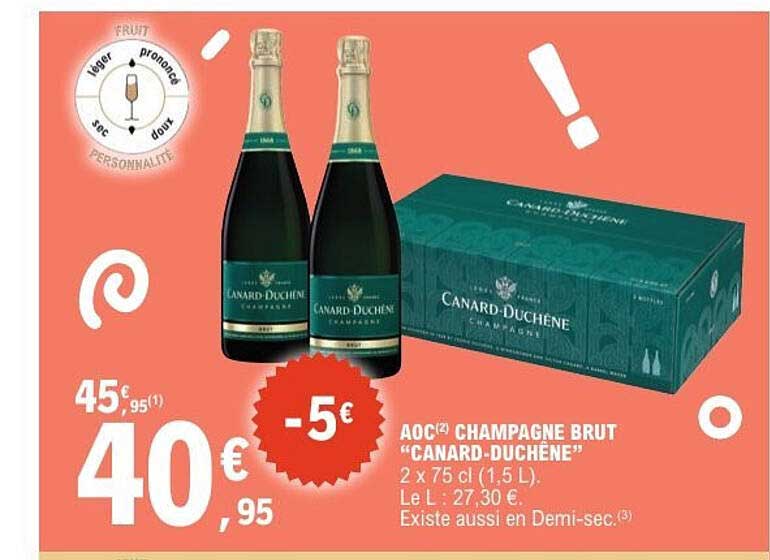 AOC(2) CHAMPAGNE BRUT "CANARD-DUCHÊNE"