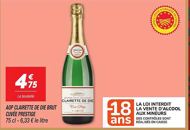 AOP CLAIRETTE DE DIE BRUT CUVÉE PRESTIGE