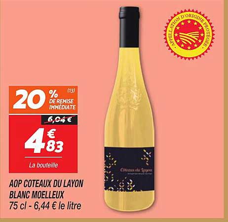 AOP Coteaux du Layon blanc moelleux