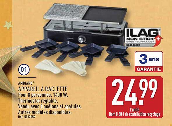 APPAREIL À RACLETTE