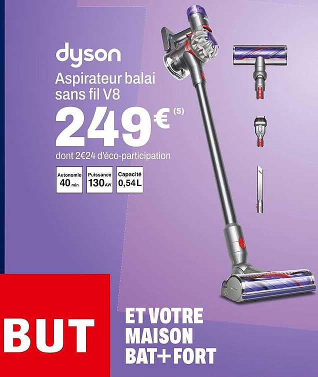 Aspirateur balai sans fil V8