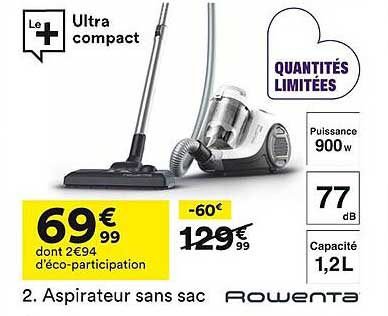 Aspirateur sans sac Rowenta Ultra compact