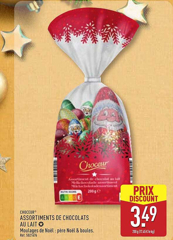 ASSORTIMENTS DE CHOCOLATS AU LAIT