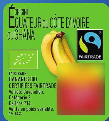 Bananes BIO certifiées Fairtrade