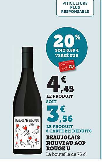 BEAUJOLAIS NOUVEAU AOP ROUGE U
