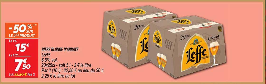 BIÈRE BLONDE D'ABBEY LEFFE