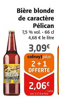 Bière blonde de caractère Pélican