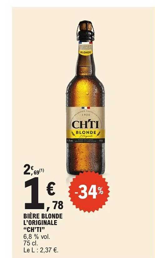 BIÈRE BLONDE L’ORIGINALE “CH’TI”