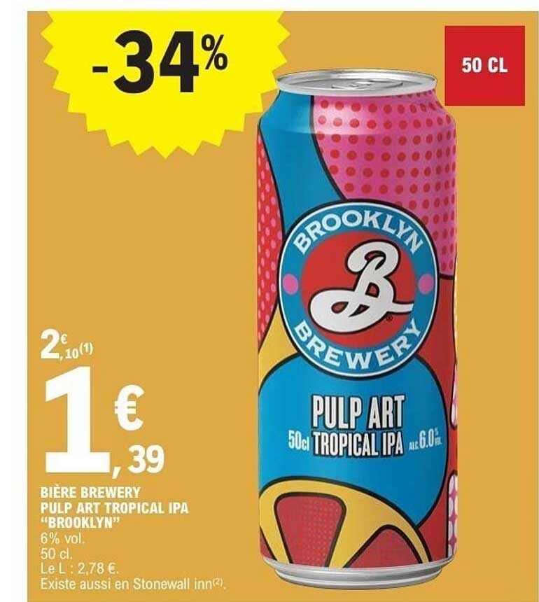 Bière Brewery Pulp Art Tropical IPA "Brooklyn"