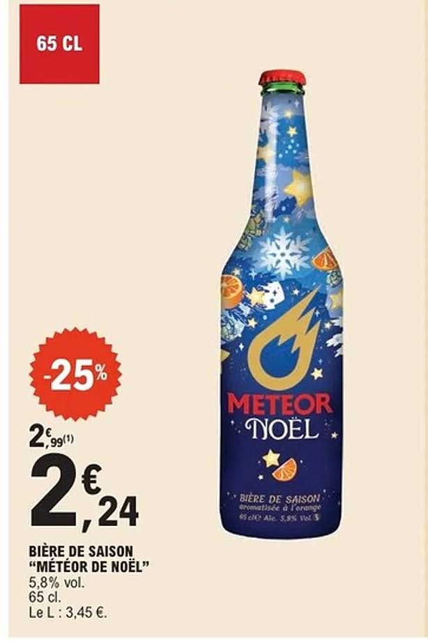 Bière de saison "Météor de Noël"
