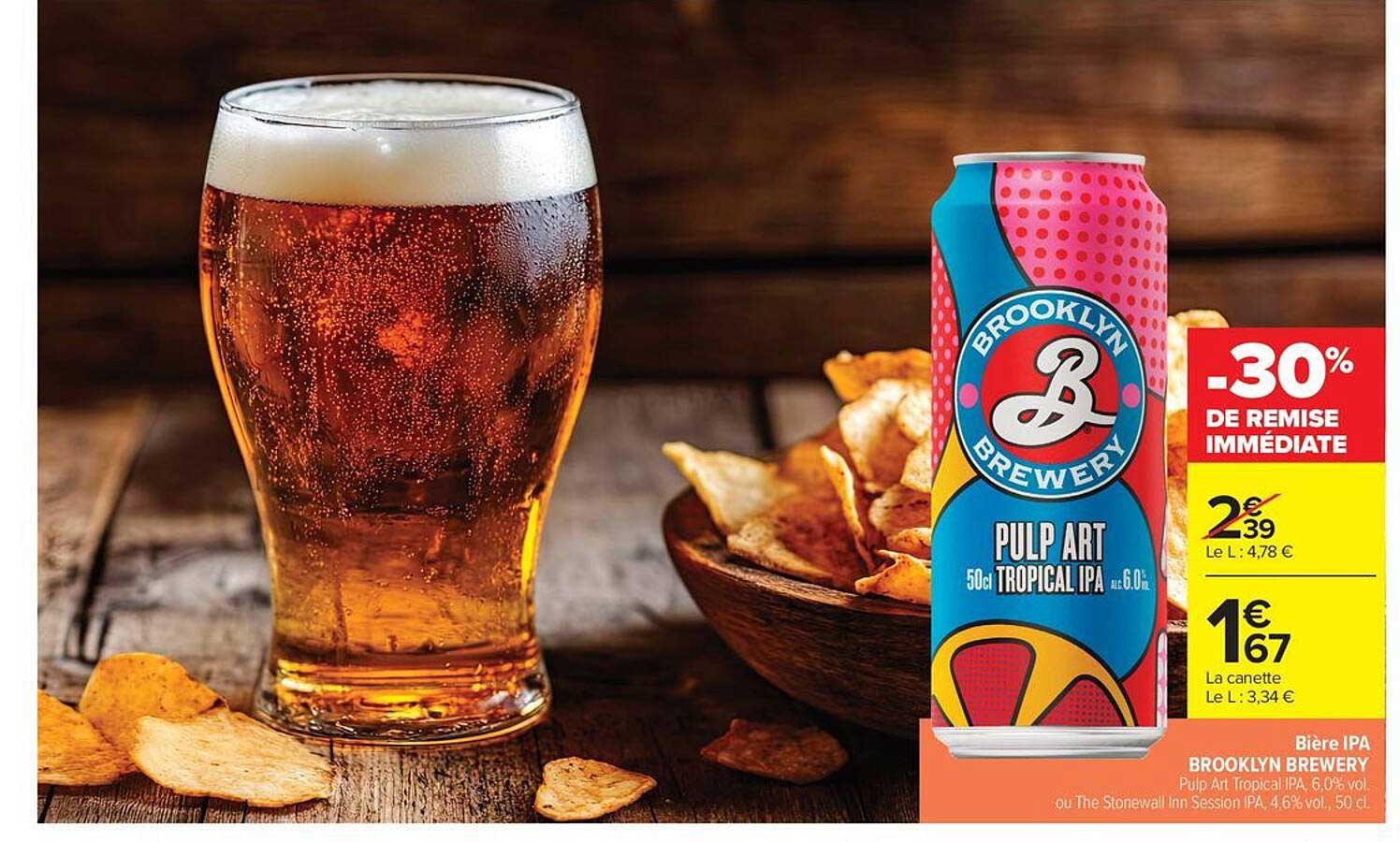 Bière IPA BROOKLYN BREWERY - PULP ART