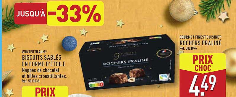 BISCUITS SÂBLÉS EN FORME D’ÉTOILE