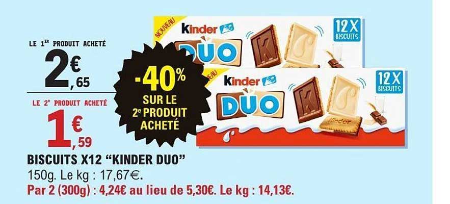 BISCUITS X12 "KINDER DUO"