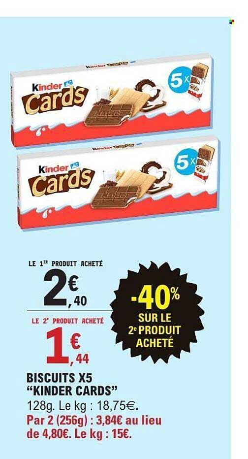 BISCUITS X5 “KINDER CARDS”
