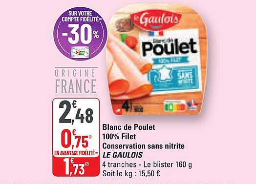 Blanc de Poulet 100% Filet