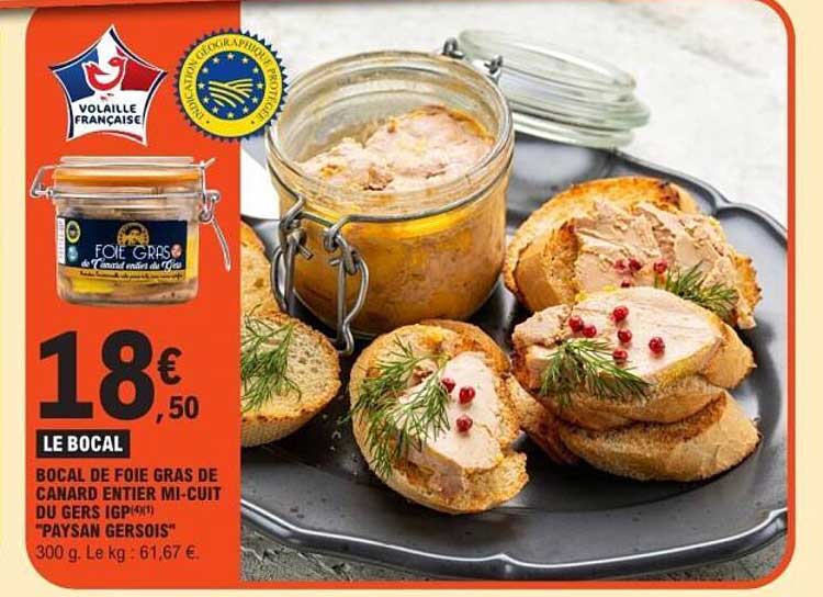 Bocal de Foie Gras de Canard Entier Mi-Cuit du Gers IGP