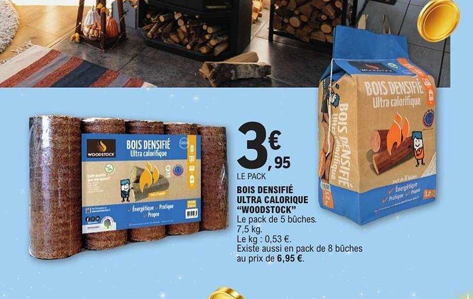 BOIS DENSIFIÉ ULTRA CALORIQUE "WOODSTOCK"