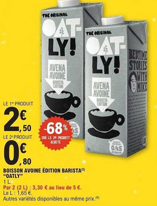 BOISSON AVOINE ÉDITION BARISTA "OATLY"