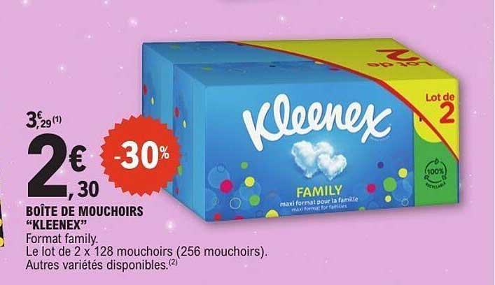 BOÎTE DE MOUCHOIRS "KLEENEX"