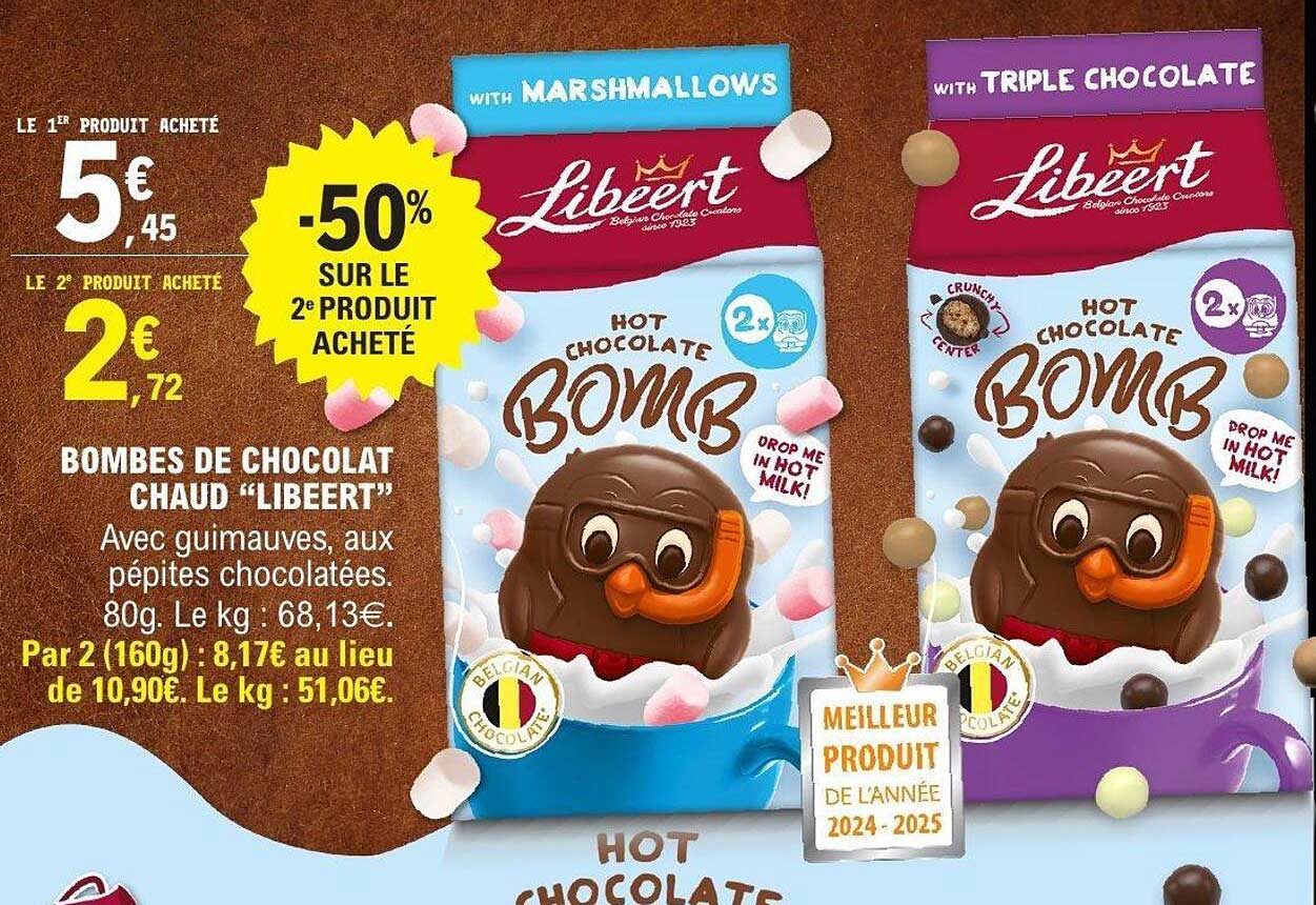 BOMBES DE CHOCOLAT CHAUD "LIBEERT"