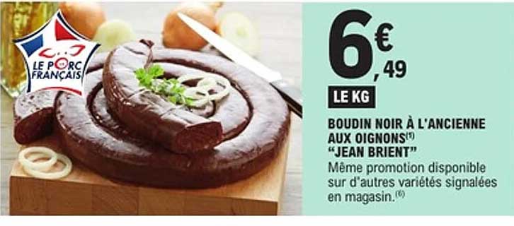 Boudin Noir à l'Ancienne aux Oignons "Jean Brient"