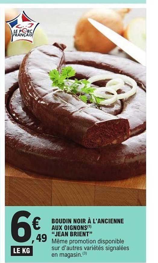 BOUDIN NOIR À L'ANCIENNE AUX OIGNONS "JEAN BRIENT"