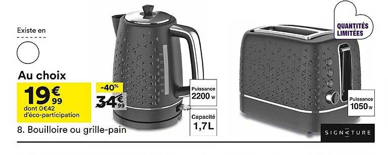 Bouilloire ou grille-pain