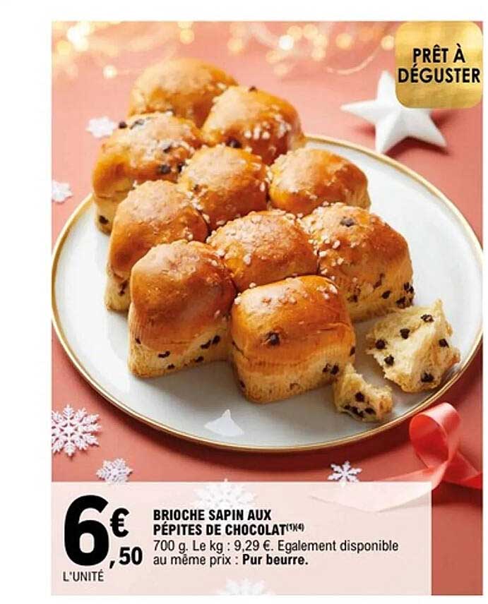 BRIOCHE SAPIN AUX PÉPITES DE CHOCOLAT