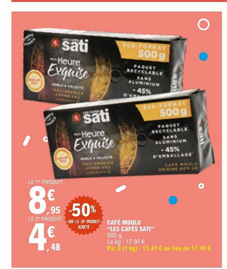 Café moulu "Les Cafés Sati" 500 g