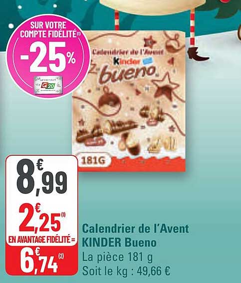 Calendrier de l’Avent KINDER Bueno