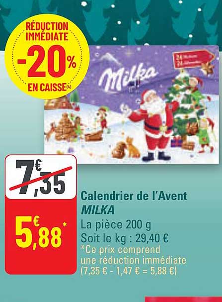 Calendrier de l’Avent MILKA