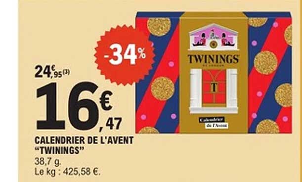 CALENDRIER DE L'AVENT "TWININGS"