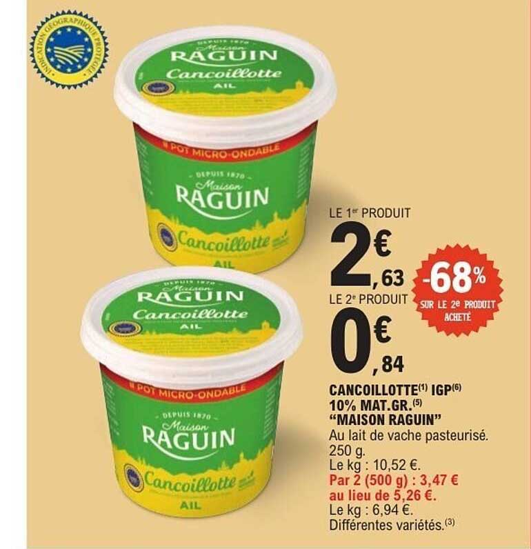 Cancoillotte 10% Mat. Gr. Maison Raguin