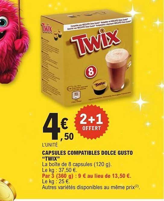 CAPSULES COMPATIBLES DOLCE GUSTO “TWIX”