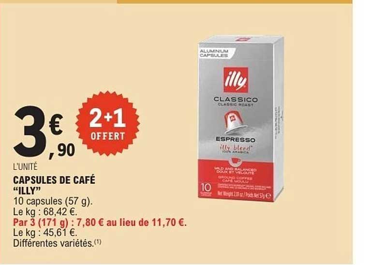 CAPSULES DE CAFÉ “ILLY”