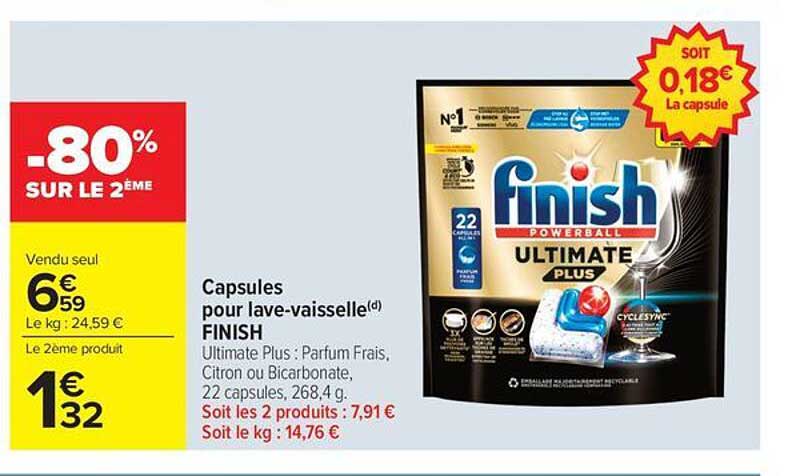 Capsules pour lave-vaisselle(d) FINISH