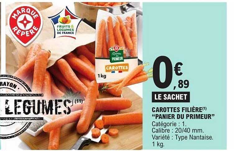 CAROTTES FILIÈRE "PANIER DU PRIMEUR"