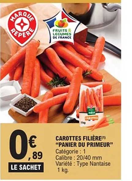 CAROTTES FILIÈRE(*) "PANIER DU PRIMEUR"