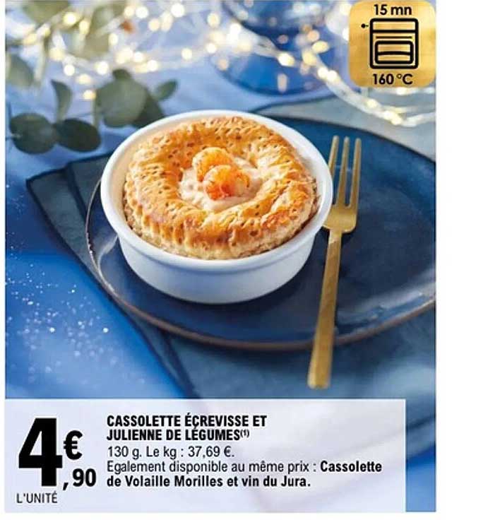 Cassolette Écrevisse et Julienne de Légumes