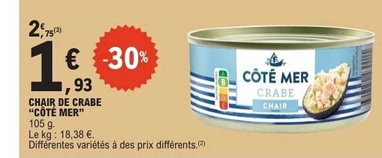 CHAIR DE CRABE "CÔTÉ MER"