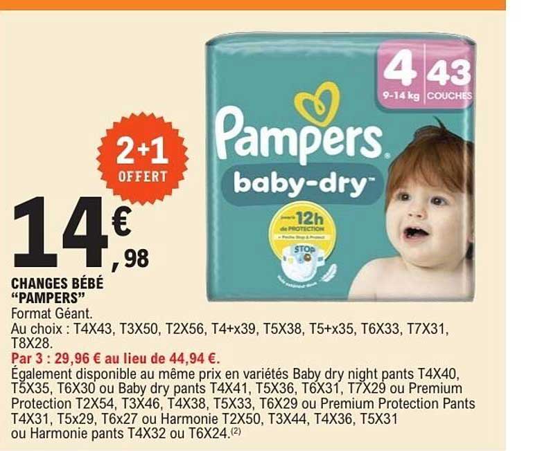 CHANGES BÉBÉ “PAMPERS”