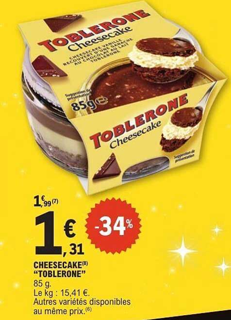 CHEESECAKE "TOBLERONE" 85 g.