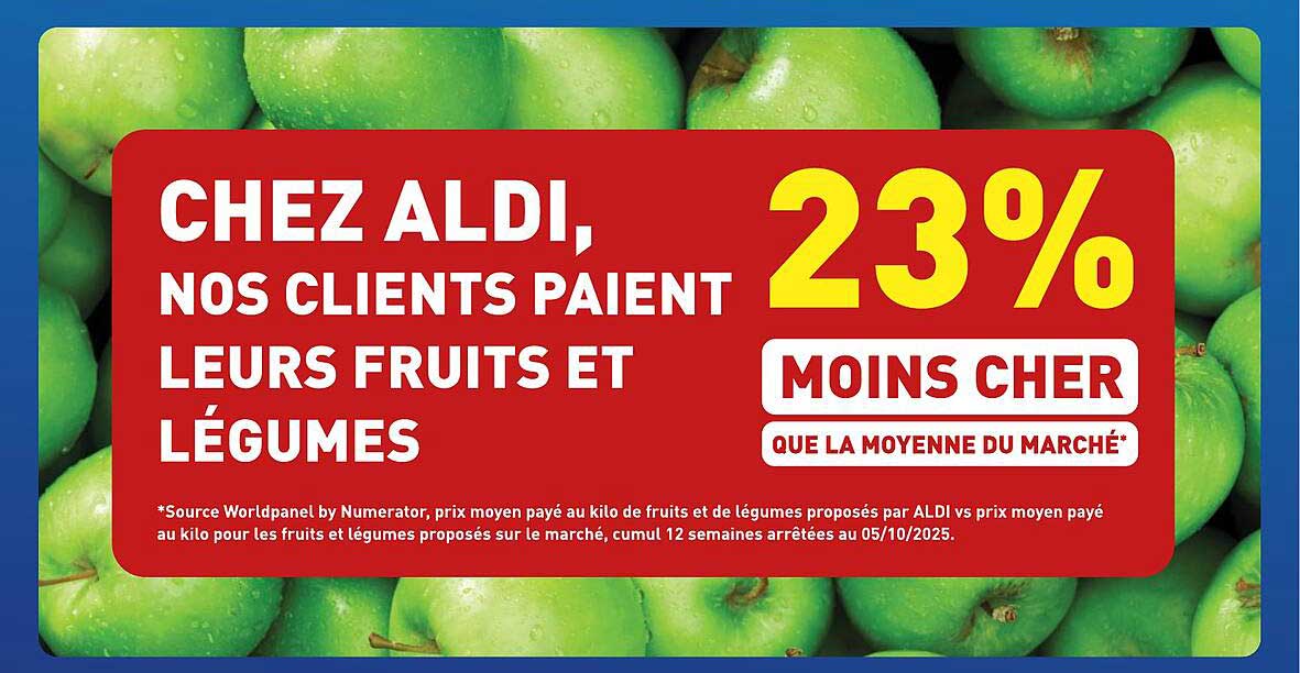 CHEZ ALDI, NOS CLIENTS PAIENT LEURS FRUITS ET LÉGUMES