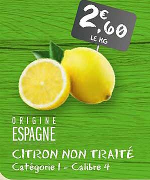 CITRON NON TRAITÉ