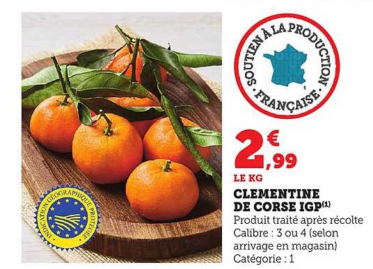 CLEMENTINE DE CORSE IGP
